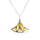 Ogden of Harrogate Jewellery Silver Enamelled Lotus Flower Pendant