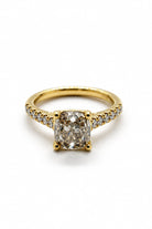 Ogden Of Harrogate Jewellery Single Stone Diamond Solitaire Ring with Diamond Set Shoulders, 18CT Yellow Gold