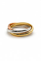 Ogden Of Harrogate Jewellery Three Colour Russian Style Wedding Ring, 9ct