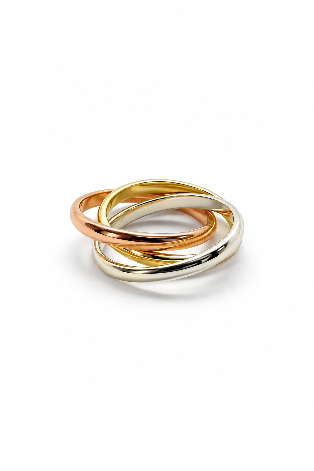 Ogden Of Harrogate Jewellery Three Colour Russian Style Wedding Ring, 9ct