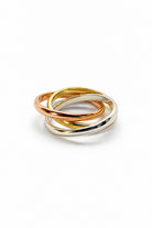 Ogden Of Harrogate Jewellery Three Colour Russian Style Wedding Ring, 9ct