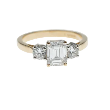 Ogden of Harrogate Jewellery Three-Stone Emerald-Cut Diamond Ring in 18ct Yellow Gold *POA*