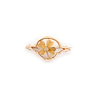 Ogden of Harrogate Jewellery Victorian 15ct Yellow Gold Brushed Four-Leaf Clover Openwork Brooch