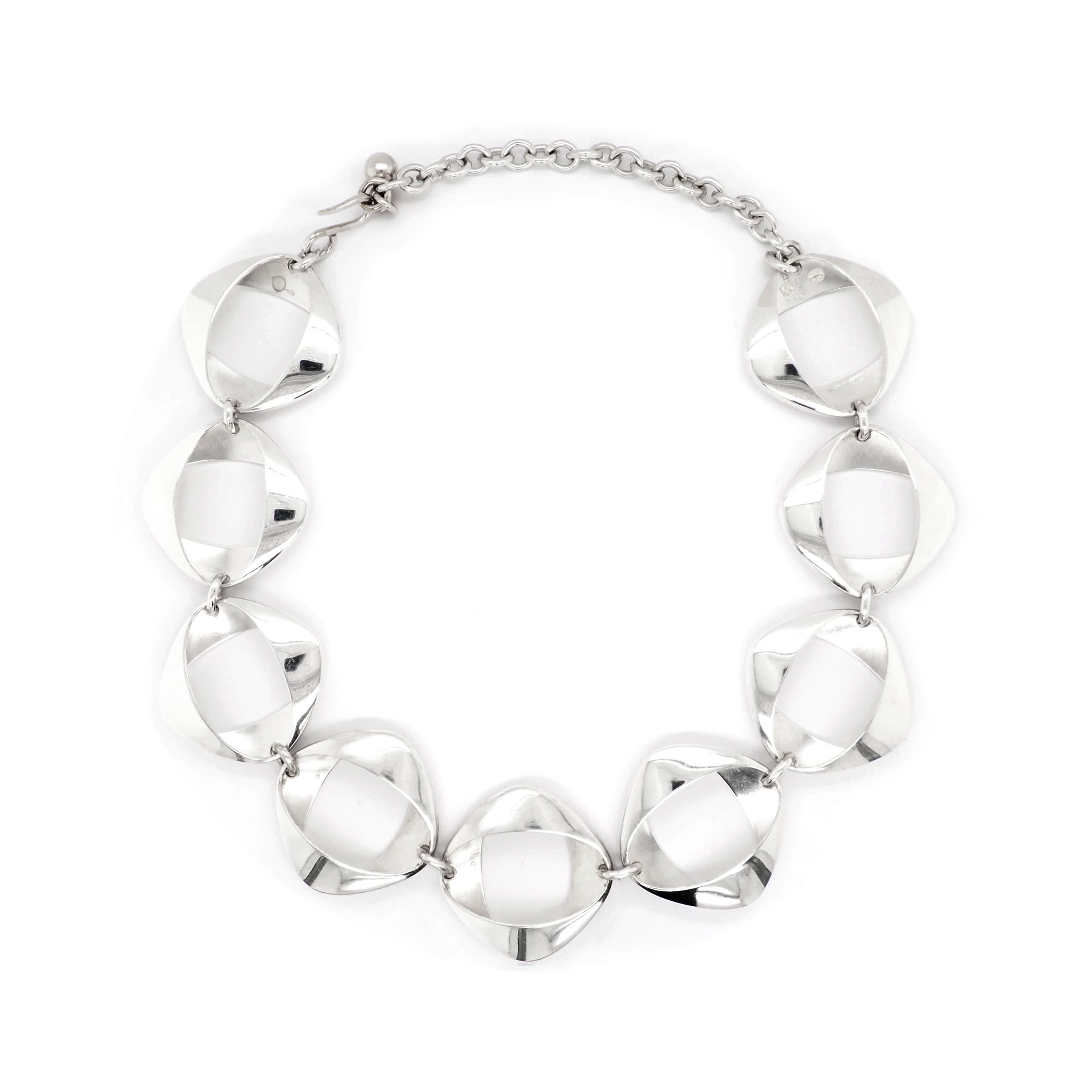 Vintage Georg Jensen Silver Link Necklace by Heining Koppel, c