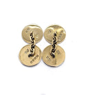 Ogden Of Harrogate Mens Accessories A Pair of 18 carat yellow gold Red and Black Enamel Cufflinks