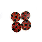 Ogden Of Harrogate Mens Accessories A Pair of 18 carat yellow gold Red and Black Enamel Cufflinks