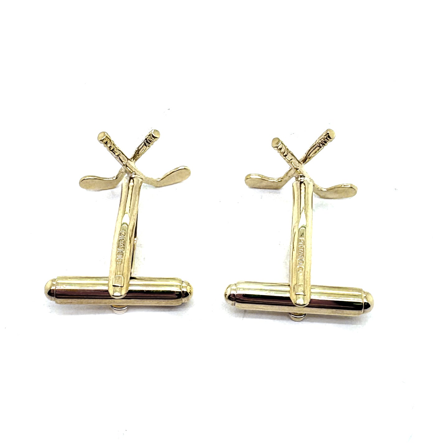 Ogden Of Harrogate Mens Accessories A Pair of Gold Club Cufflinks