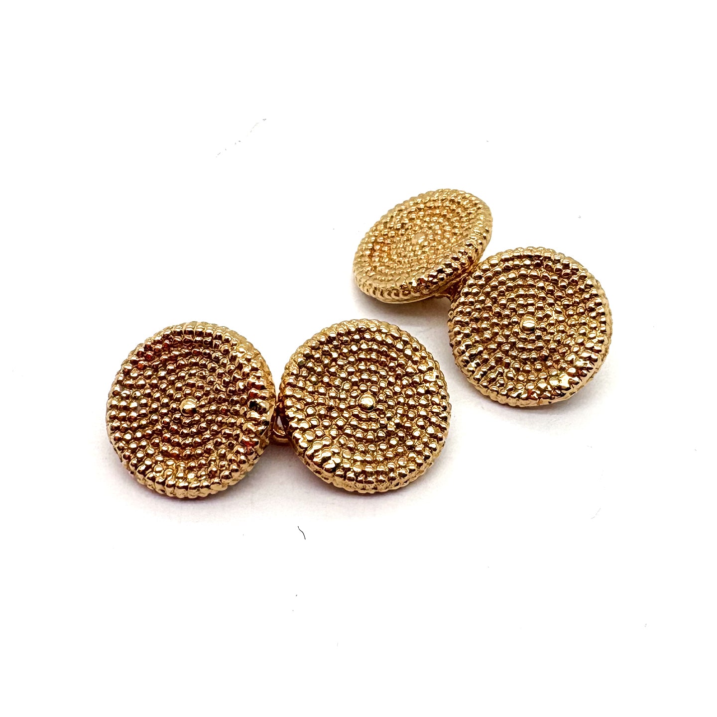 Ogden Of Harrogate Mens Accessories A Pair of Textured Round Cufflinks by  BENGTERIK HALLBERG 1995