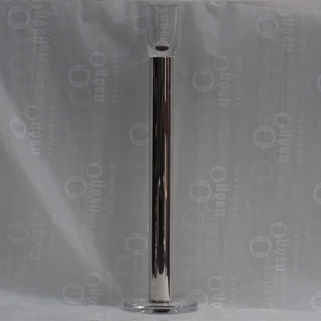 Ogden of Harrogate Silverware Homewares Gifts Silver and Crystal Glass Column Candlestick