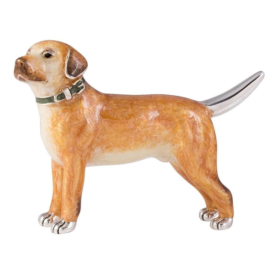 Ogden of Harrogate Silverware Homewares Gifts Silver and Enamel Golden Labrador