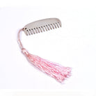 Ogden of Harrogate Silverware Homewares Gifts Silver Comb with Pink Tassel