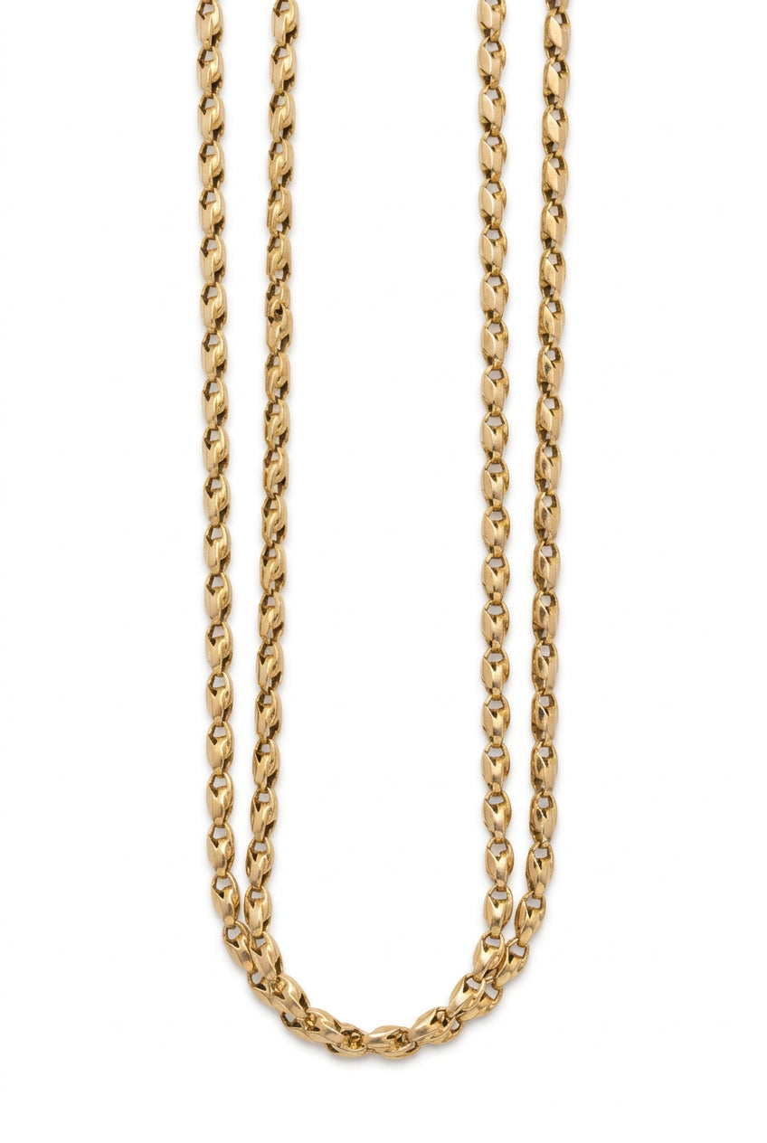 Ogden Of Harrogate Vintage Jewellery A 9ct Yellow Gold Guard Chain Necklace, circa 1930