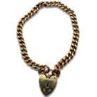 Ogden Of Harrogate Vintage Jewellery A Chain Bracelet with Padlock Clasp in 9ct Yellow Gold, 17cm Long