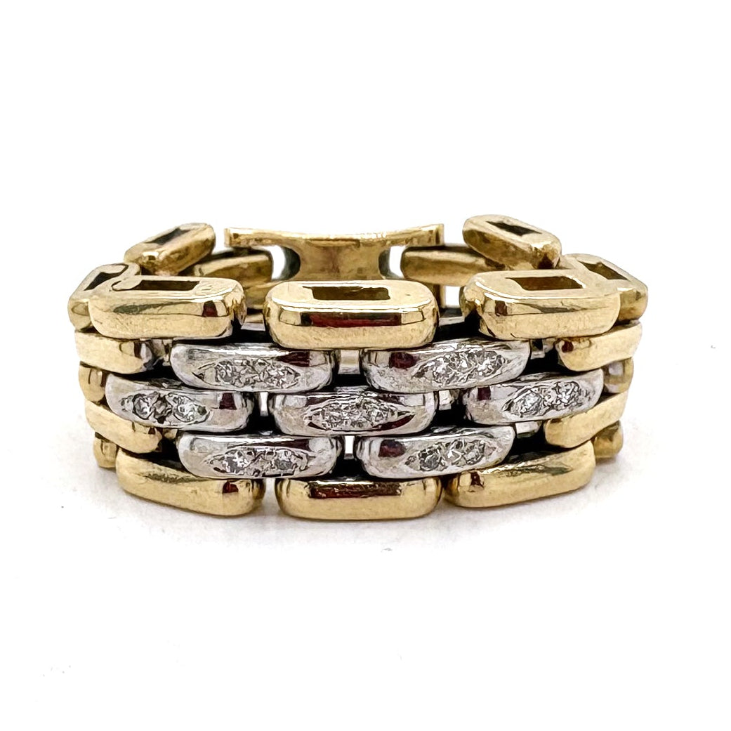 Ogden Of Harrogate Vintage Jewellery A Diamond Set Bracelet Ring