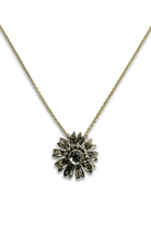 Ogden Of Harrogate Vintage Jewellery A Diamond Set Silver and Gold Flower Shaped Pendant on 18ct Gold Chain