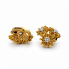 Ogden Of Harrogate Vintage Jewellery A Pair of Antique Clip on earrings and Brooch, Diamond Set