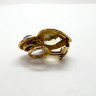 Ogden Of Harrogate Vintage Jewellery A Pair of Citrine Heart Ear Clips in 9ct Yellow Gold