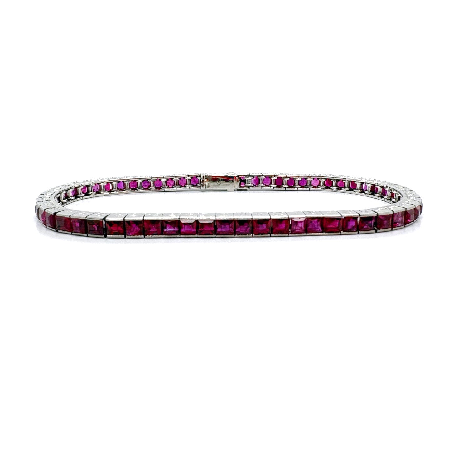 Ogden Of Harrogate Vintage Jewellery A Ruby Line Bracelet