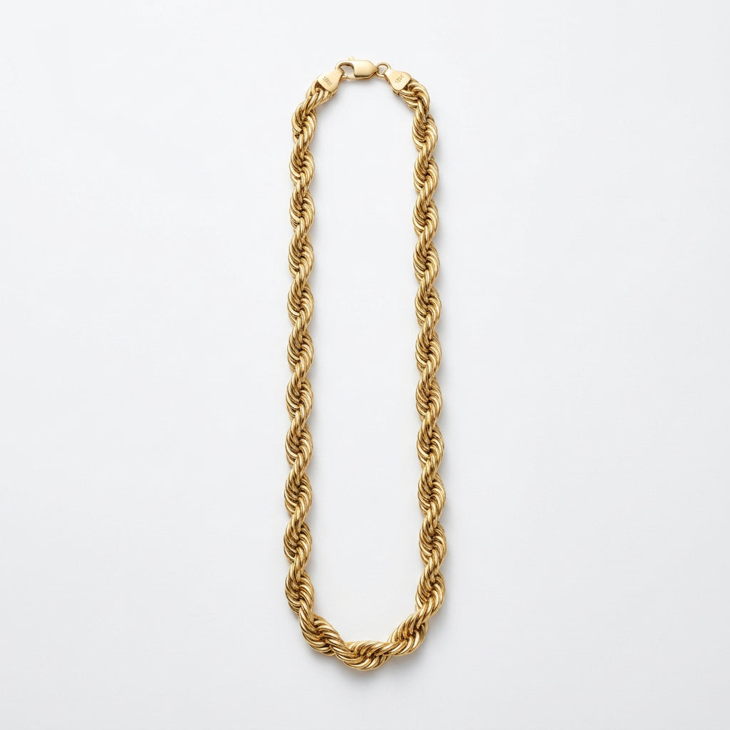 Ogden Of Harrogate Vintage Jewellery An 18ct Yellow Gold Twisted Chunky Rope Chain