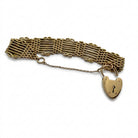 Ogden Of Harrogate Vintage Jewellery An 18ct Yellow Gold Wide Gate Bracelet with Padlock Clasp