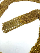Ogden Of Harrogate Vintage Jewellery An 18ct Yellow Gold Woven Long Necklace with Fringe Ends