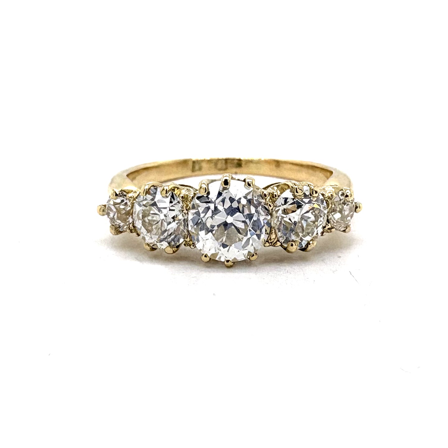 Ogden Of Harrogate Vintage Jewellery An Old Brilliant-cut Diamond Five-stone Ring