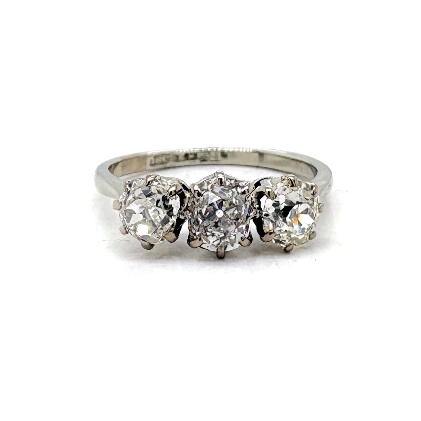 Ogden Of Harrogate Vintage Jewellery An Old Brilliant-cut Diamond Three-stone Ring