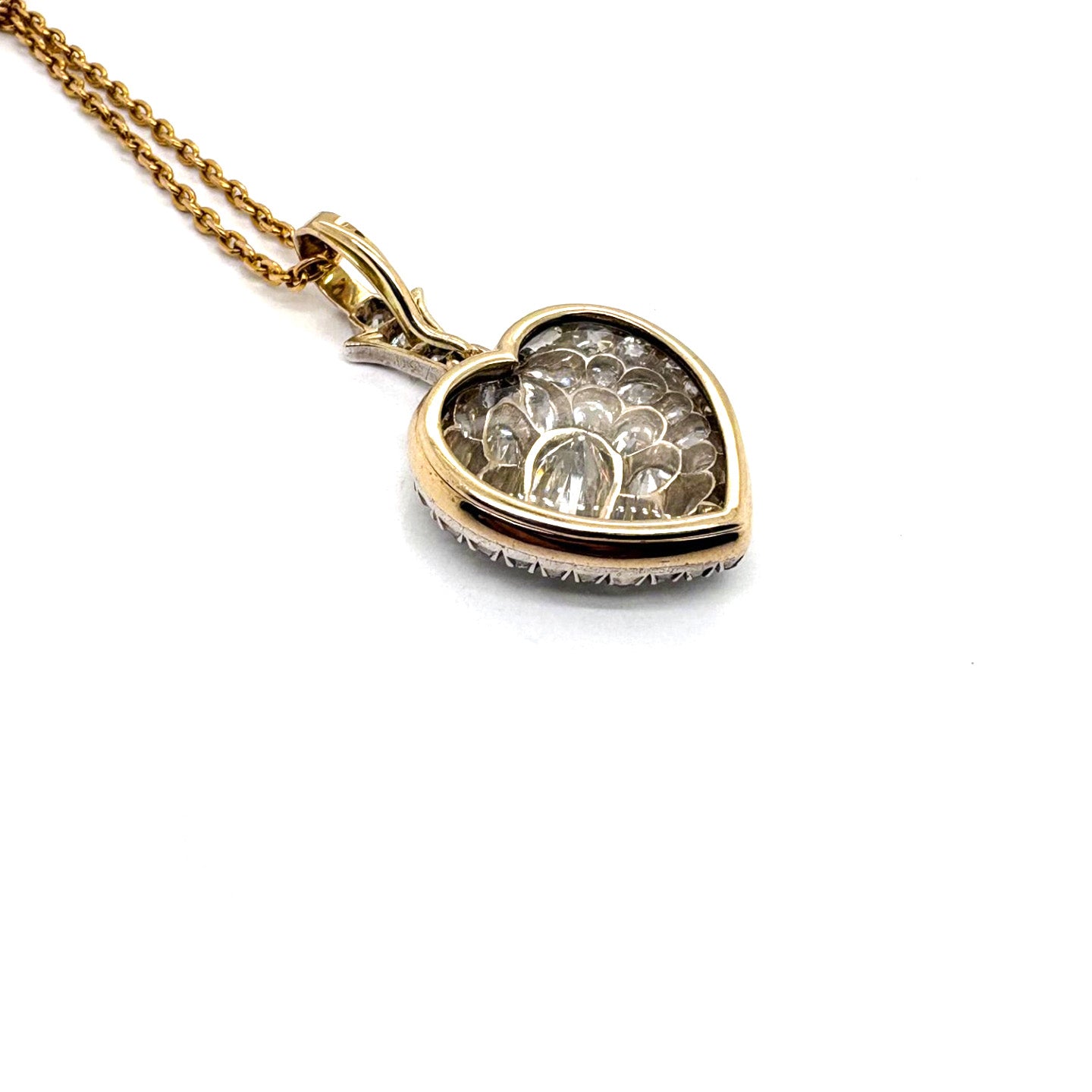 Ogden Of Harrogate Vintage Jewellery An Old-cut Diamond Heart Pendant