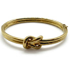 Ogden Of Harrogate Vintage Jewellery Knot Style Bangle with Safety Catch in 18ct Yellow Gold