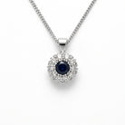 Ogden Of Harrogate Vintage Jewellery Platinum and Diamond Surround Cluster Pendant