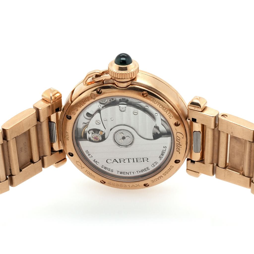 Cartier 18ct Rose Gold Diamond-Set Pasha 35mm Automatic Watch