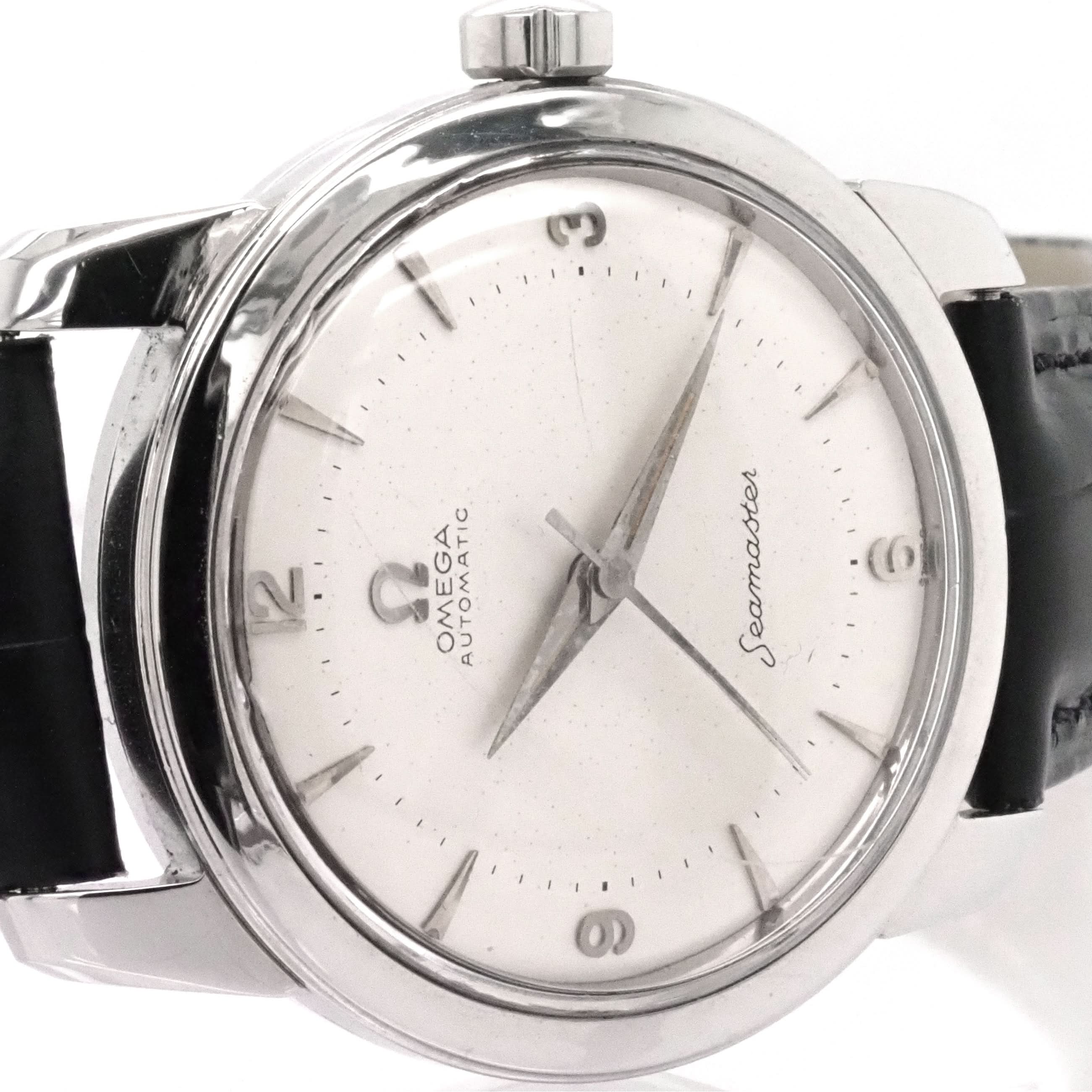 Ogden Vintage Watches Ogden Vintage Watch Omega Seamaster Stainless Steel Automatic Watch, c.1956
