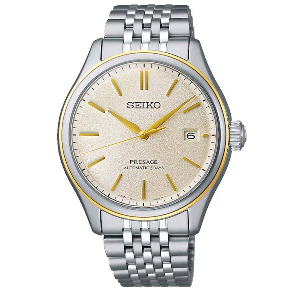 Seiko Luxury Watch Seiko Presage Classic Automatic Steel Watch – Cream Silk Dial | 40mm