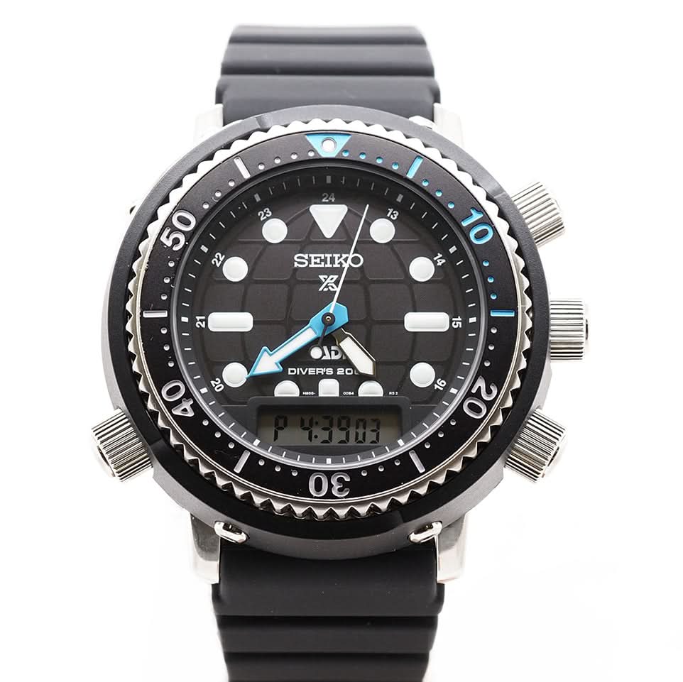 Seiko Luxury Watch Seiko Prospex PADI 'Arnie' 40th Anniversary Solar Diver's Watch with Alarm, Chronograph, and Silicone Strap