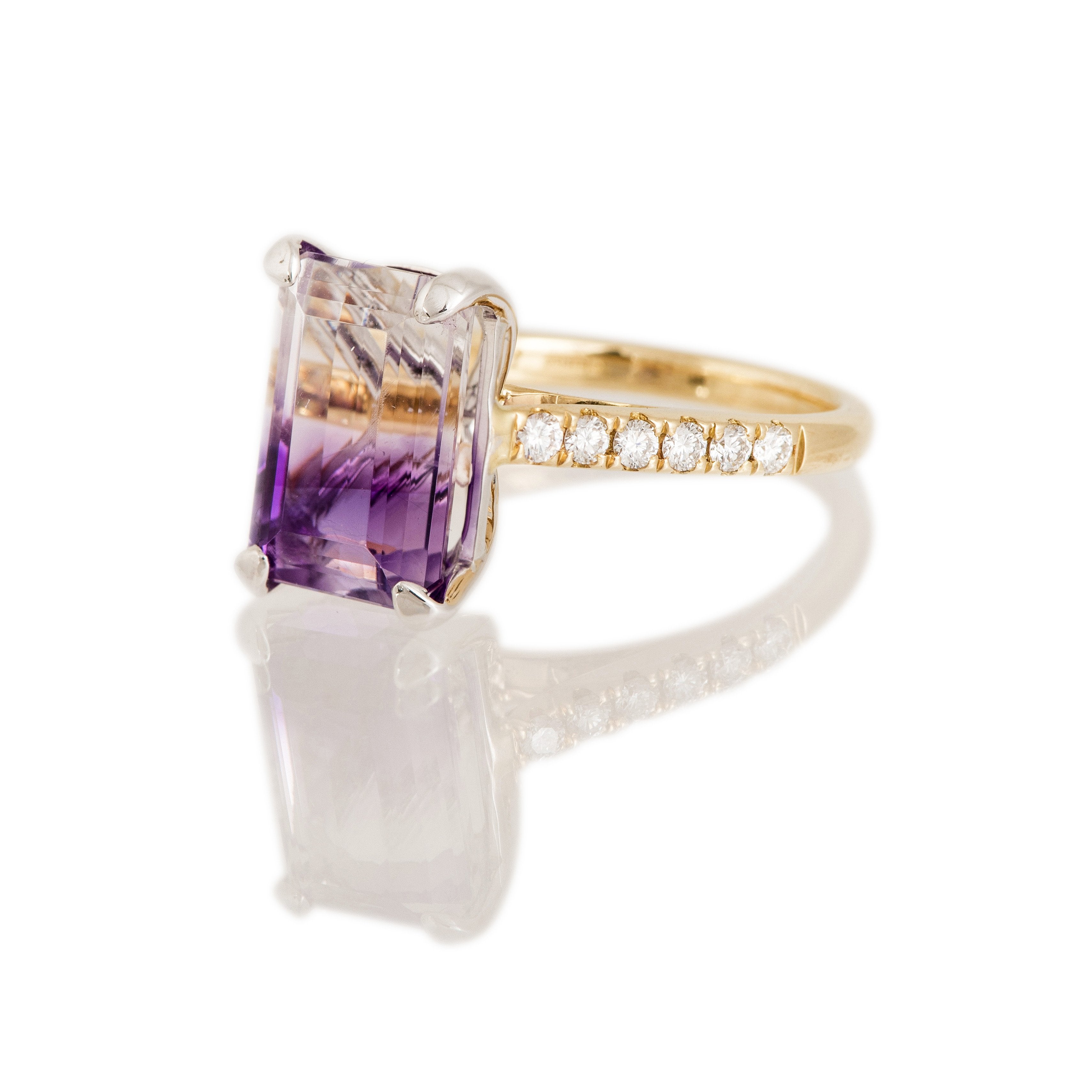 White Amethyst Dress Ring 