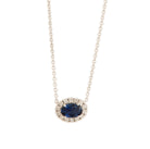 Sapphire and Diamond Cluster Pendant 