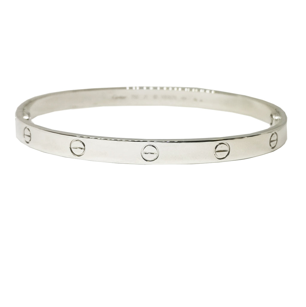  Cartier 18 Carat White Gold Love Bangle 