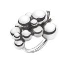 MOONLIGHT GRAPES RING -OXIDISED STERLING SILVER, LARGE - 3558700