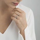OFFSPRING RING - STERLING SILVER WITH BRILLIANT CUT DIAMONDS - SIZE 5 - 10013257