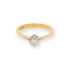 Collet Set Diamond Solitaire Ring