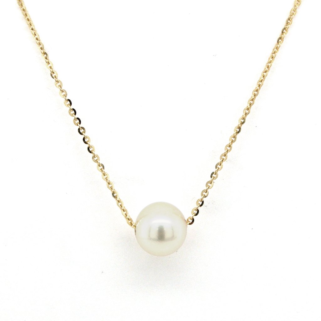 9ct Yellow Gold Mother of Pearl Necklace by Gorgeous Gold | Look Again