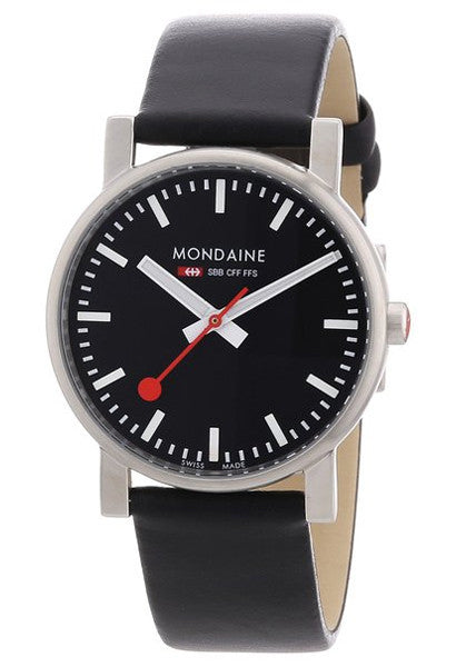 Mondaine A658.30300.14SBB Evolution quartz 35mm black dial watch -  - 1