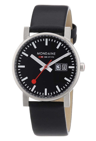 Mondaine A669.30300.14SBB Evolution : black dial 35mm mens watch -  - 1