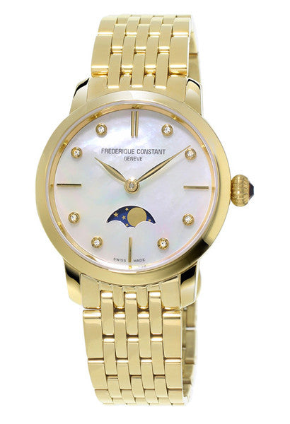 Frederique Constant Classic Moonphase Slimline GP Watch FC-206MPWD1S5B - Ogden Of Harrogate