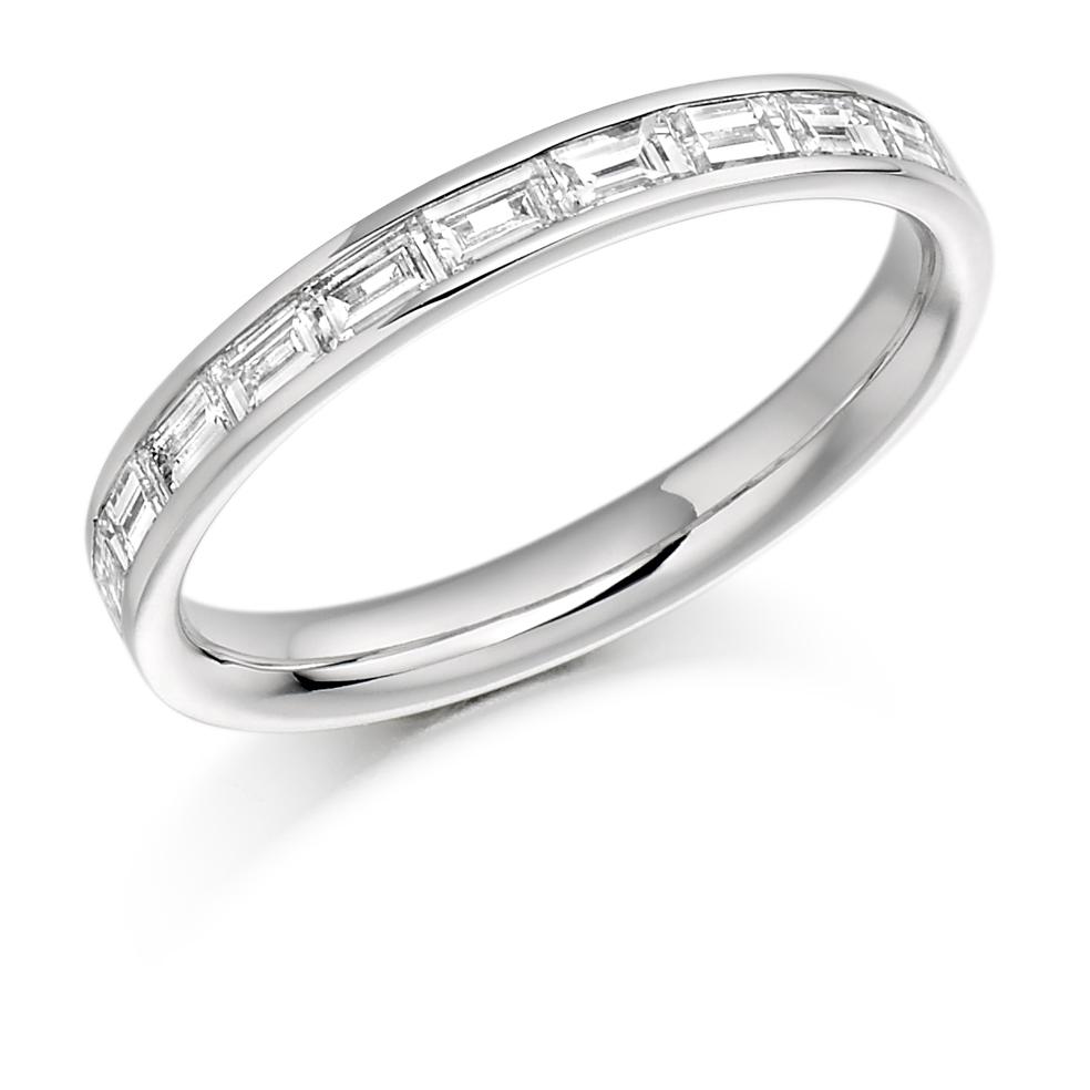 Stacking Dainty Baguette Horizontal Diamond Ring - Jennifer Dawes Design