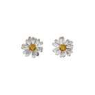 Alex Monroe Designer Jewellery Silver and Gold Plated Little Daisy Stud Earrings in Silver and Gold-plated Silver