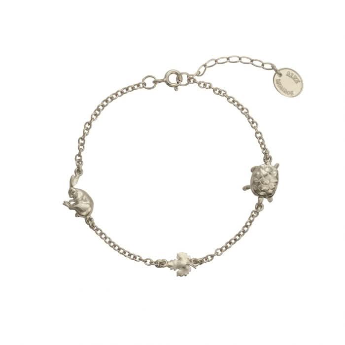 Alex Monroe Jewellery Alex Monroe Silver Tortoise and Hare Bracelet