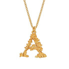 Alex Monroe Jewellery Gold Plated Silver Alex Monroe Floral Letter A Necklace