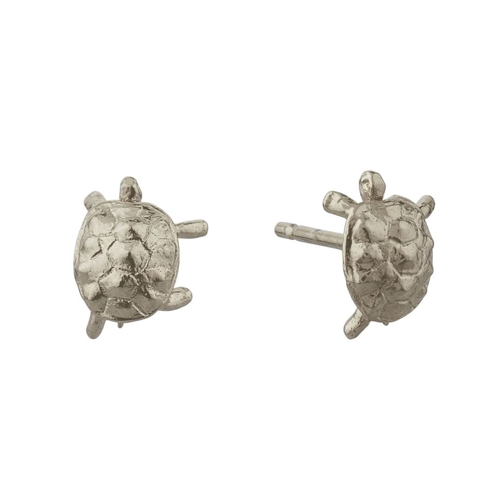 Alex Monroe Jewellery Silver Alex Monroe Racing Tortoise Stud Earrings