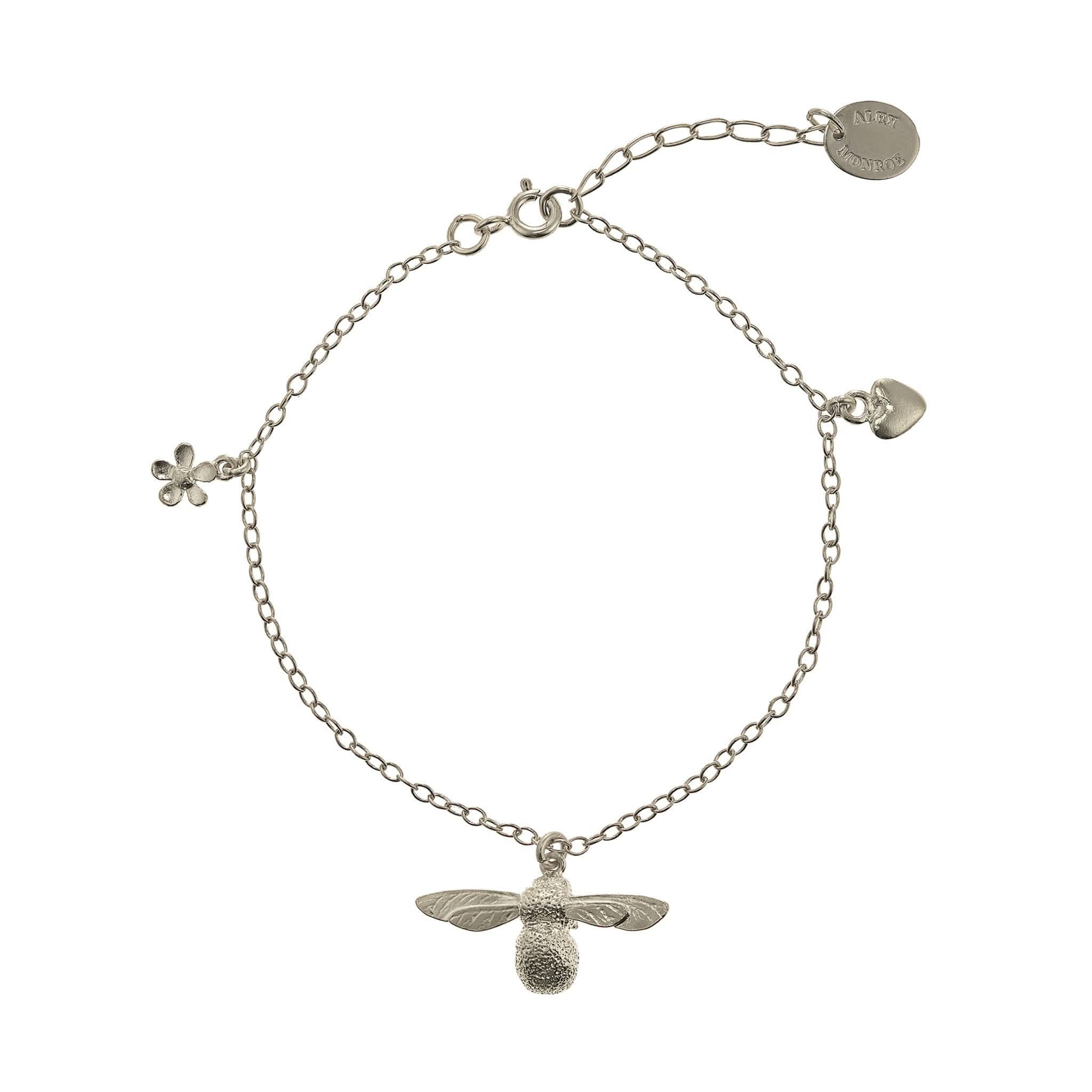 Alex Monroe Jewellery Silver Baby Bee Bracelet